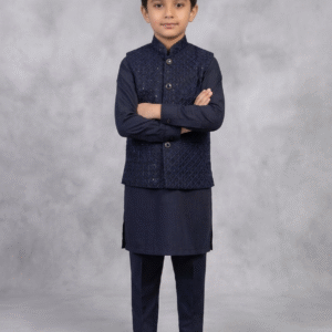 Super Choice navy blue sequence waistcoat pair