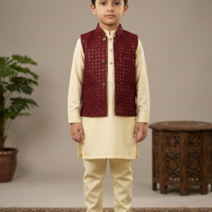 Super Choice mahroon sequence waistcoat pair