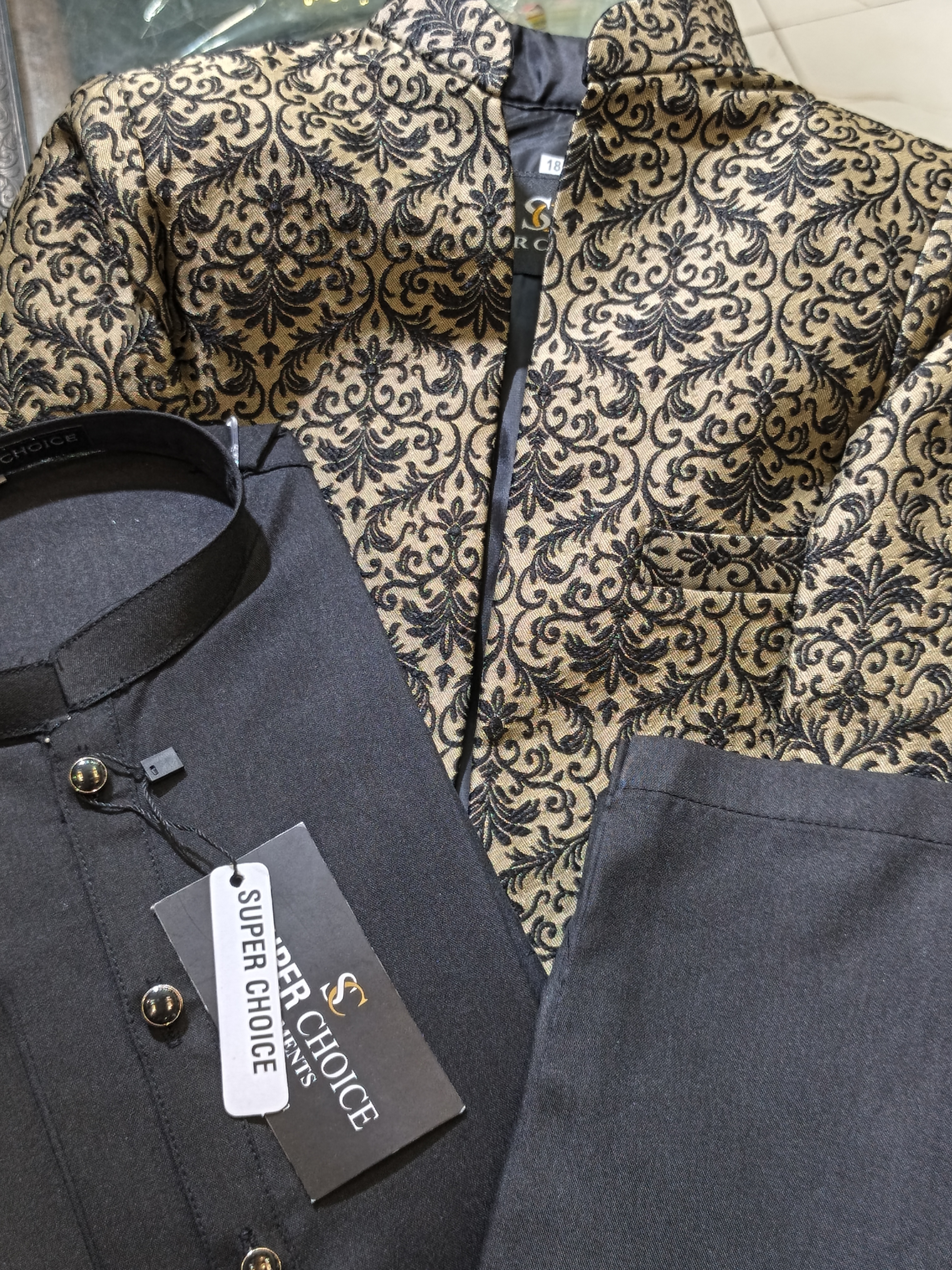 black & gold prince coat pair black & gold prince coat pair